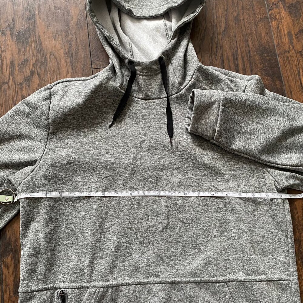 Nike Heather Gray Hoodie with Black Swoosh - Picture 8 of 9